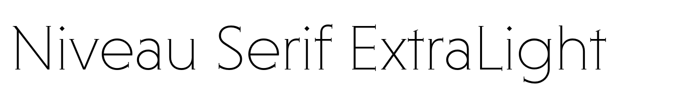 Niveau Serif ExtraLight